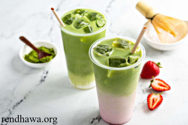 Resep Strawberry Matcha Latte Anti Gagal